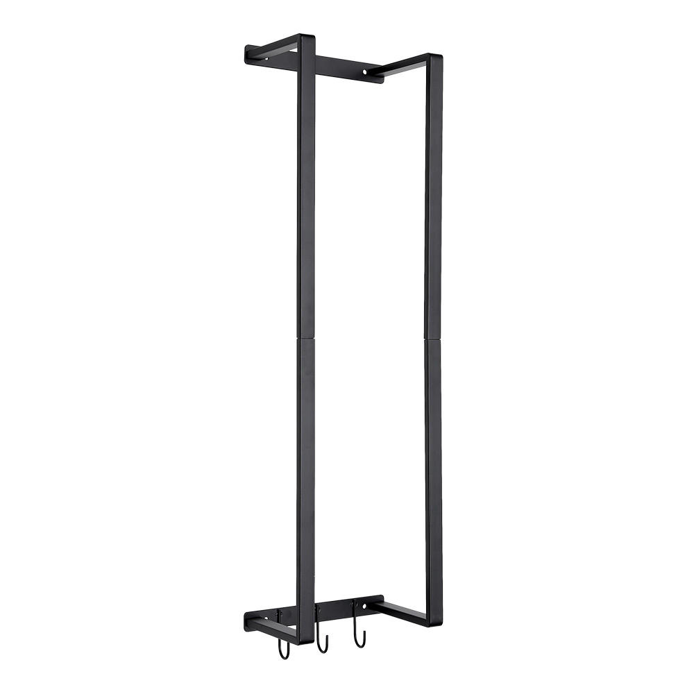 Livingandhome Handtuchregal Schwarz 21x71x14.5 cm