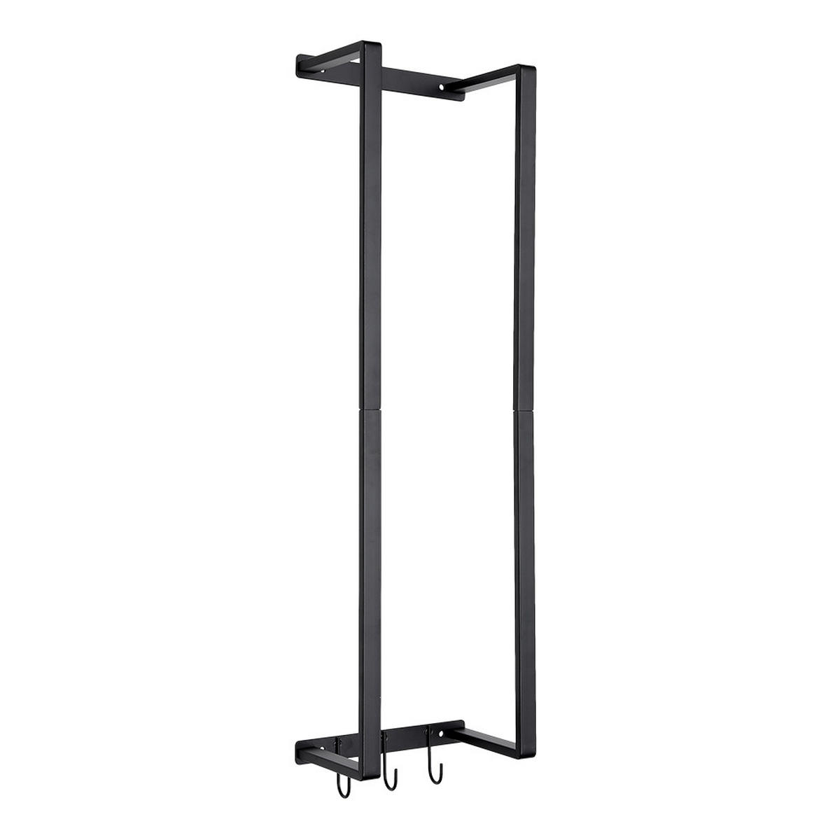 HANDTUCHREGAL 21/14.5/71 cm Wandmontage Haken Kohlenstoffstahl Schwarz - Schwarz, Metall (21/71/14.5cm) - Livingandhome