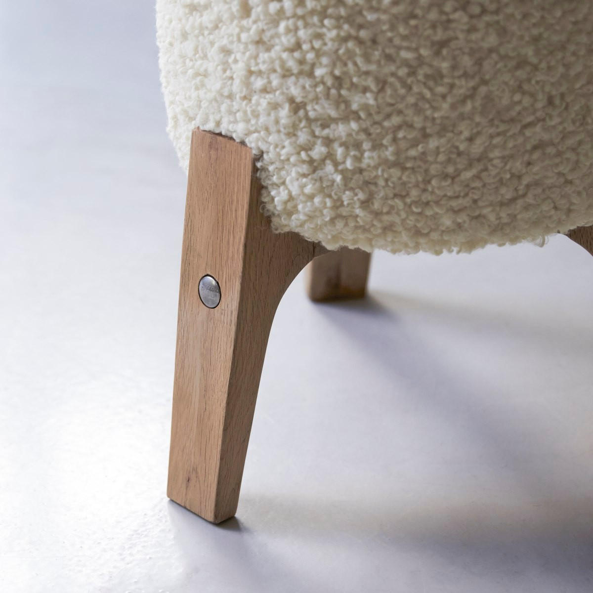 HOCKER Drum Weiß aus Stoff - Weiß, Textil (40/48/40cm) - Tikamoon