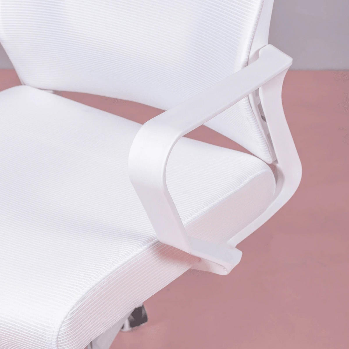 SCHREIBTISCHSTUHL Textil Weiß - Weiß, Textil (60/100/58cm) - Nest Dream