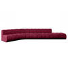 ECKSOFA modulares Sofa Brilo-L2 - 471x174x70 cm Bordeauxrot - Bordeaux, Holzwerkstoff/Textil (471/174cm) - ALTDECOR