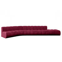 ECKSOFA modulares Sofa Brilo-L2 - 471x174x70 cm Bordeauxrot - Bordeaux, Holzwerkstoff/Textil (471/174cm) - ALTDECOR