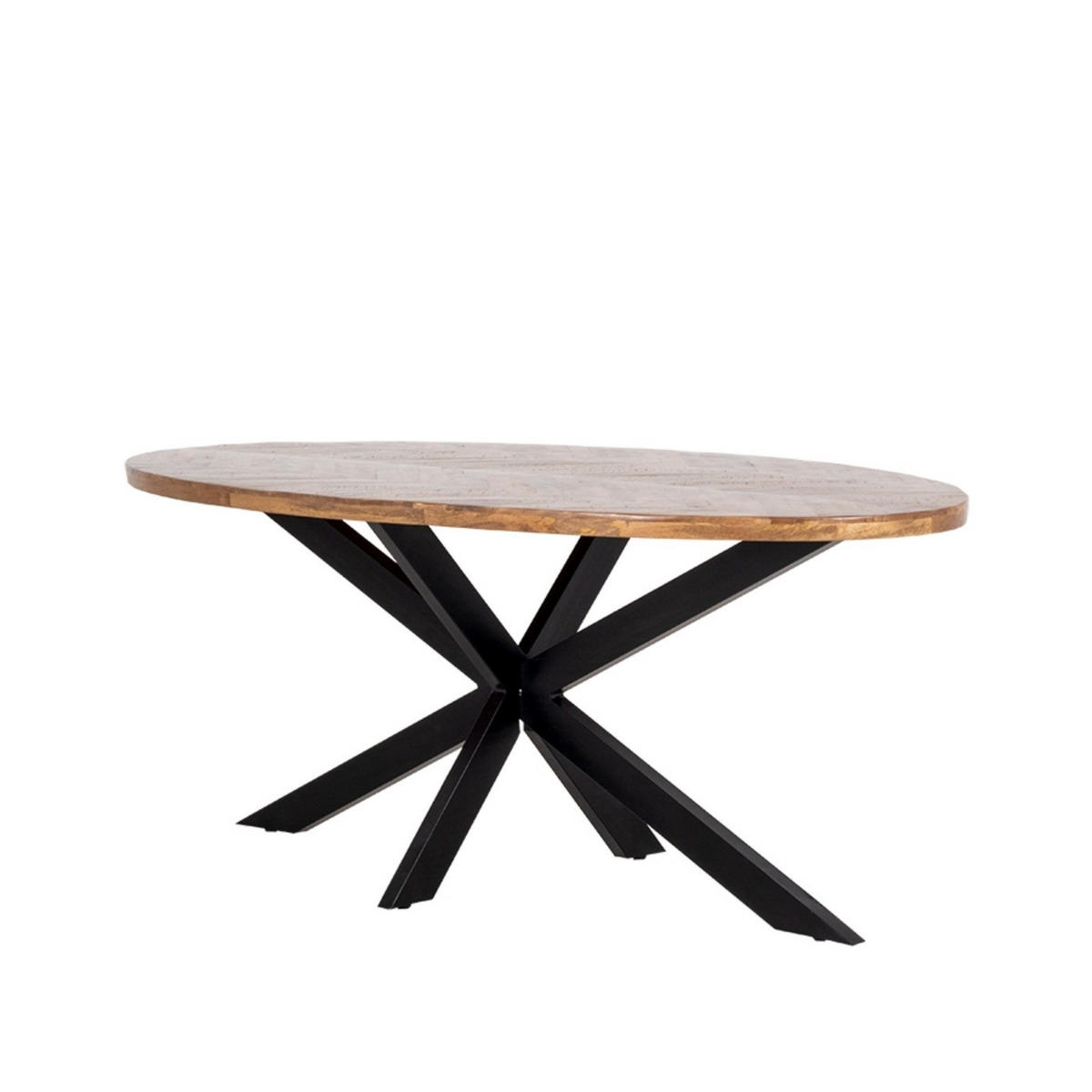 ESSTISCH oval Herringbone 240cm, natürlich - Braun, Holz (240/100/78cm) - Giga Meubel