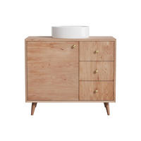 EINZELWASCHTISCH - 93 cm x 50 cm - Holz, Platte - Naturfarben Hell - ZARENO - Naturfarben, Holz (93/80.5/50cm) - Vente-Unique