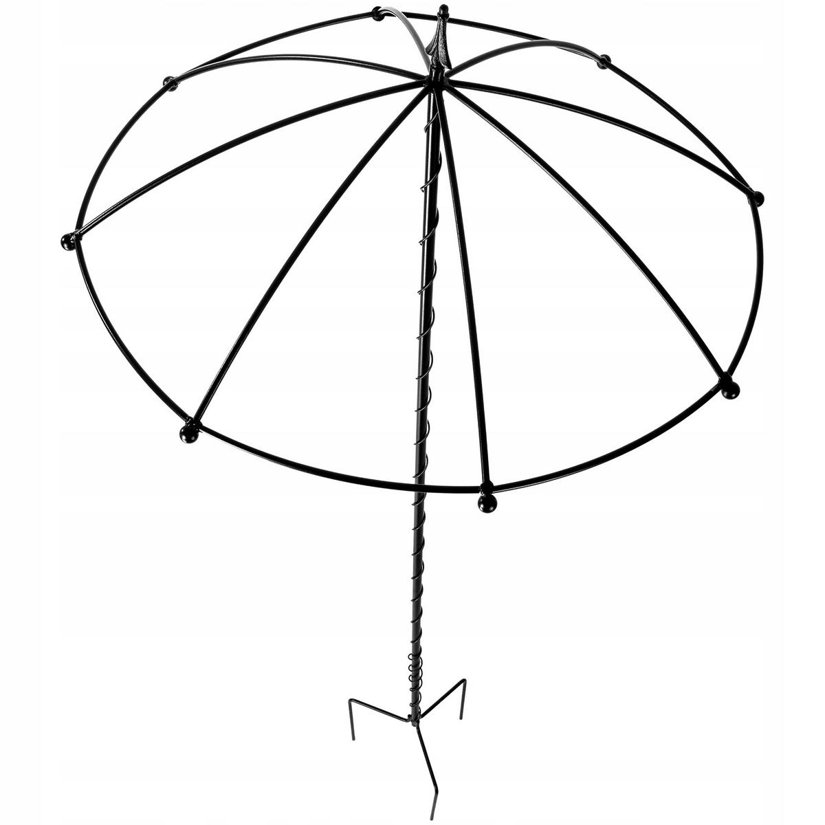 GARTENSCHIRM 190 cm - Schwarz, Metall (78/190cm) - KADAX