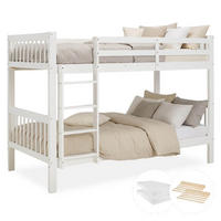 ETAGENBETT mit Matratzen 90/200 cm Weiß - Weiß, Holz (90/200cm) - Homestyle4u