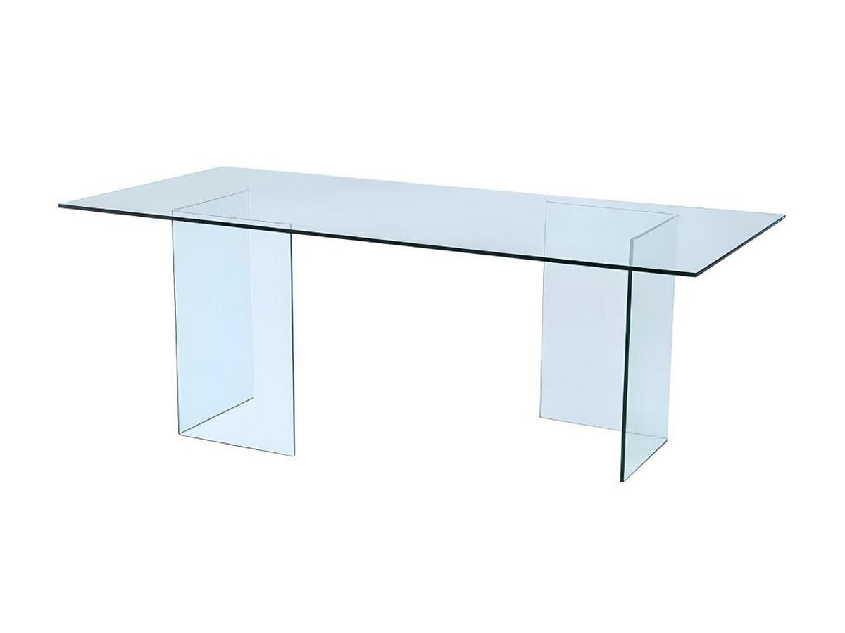 ESSTISCH - 8 Personen - Glas - COLEDON - Transparent, Glas (210/90/75cm) - Vente-Unique