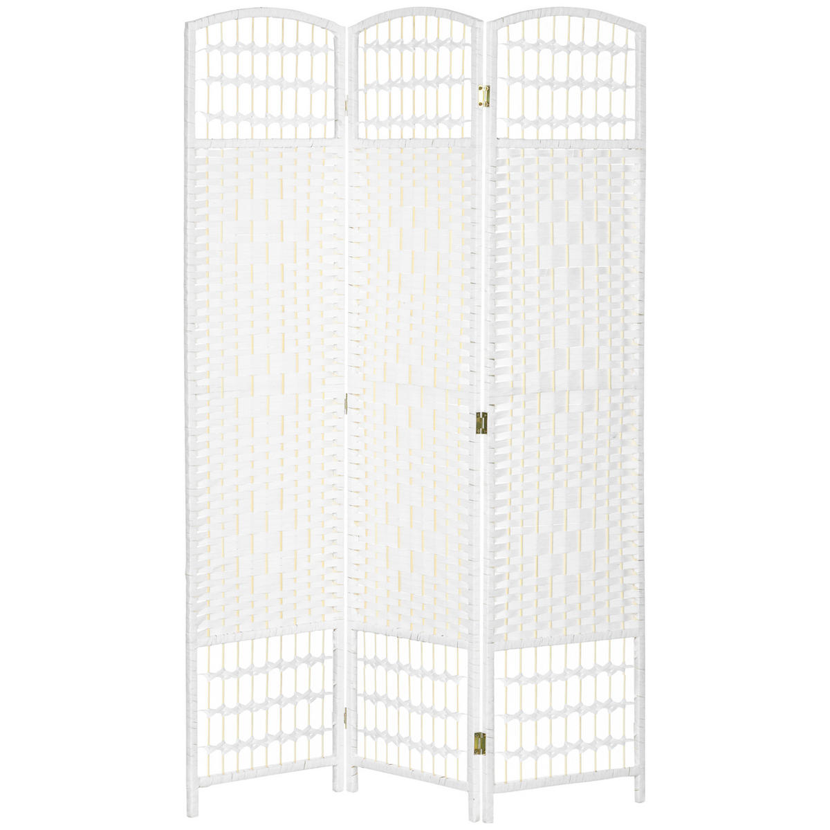 PARAVENT 3-tlg DE-14368 faltbarer PARAVENT Weiß - Weiß, Holzwerkstoff (120/170/1.5cm) - ComfortXL