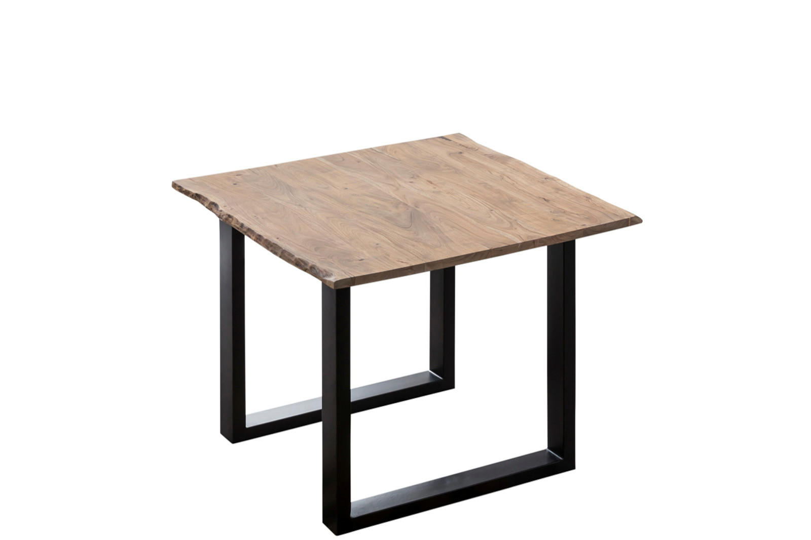 ESSTISCH LAURINA - Beige/Schwarz, Holz/Metall (80/80/77cm) - SAM