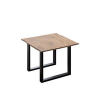 ESSTISCH LAURINA - Beige/Schwarz, Holz/Metall (90/90/77cm) - SAM