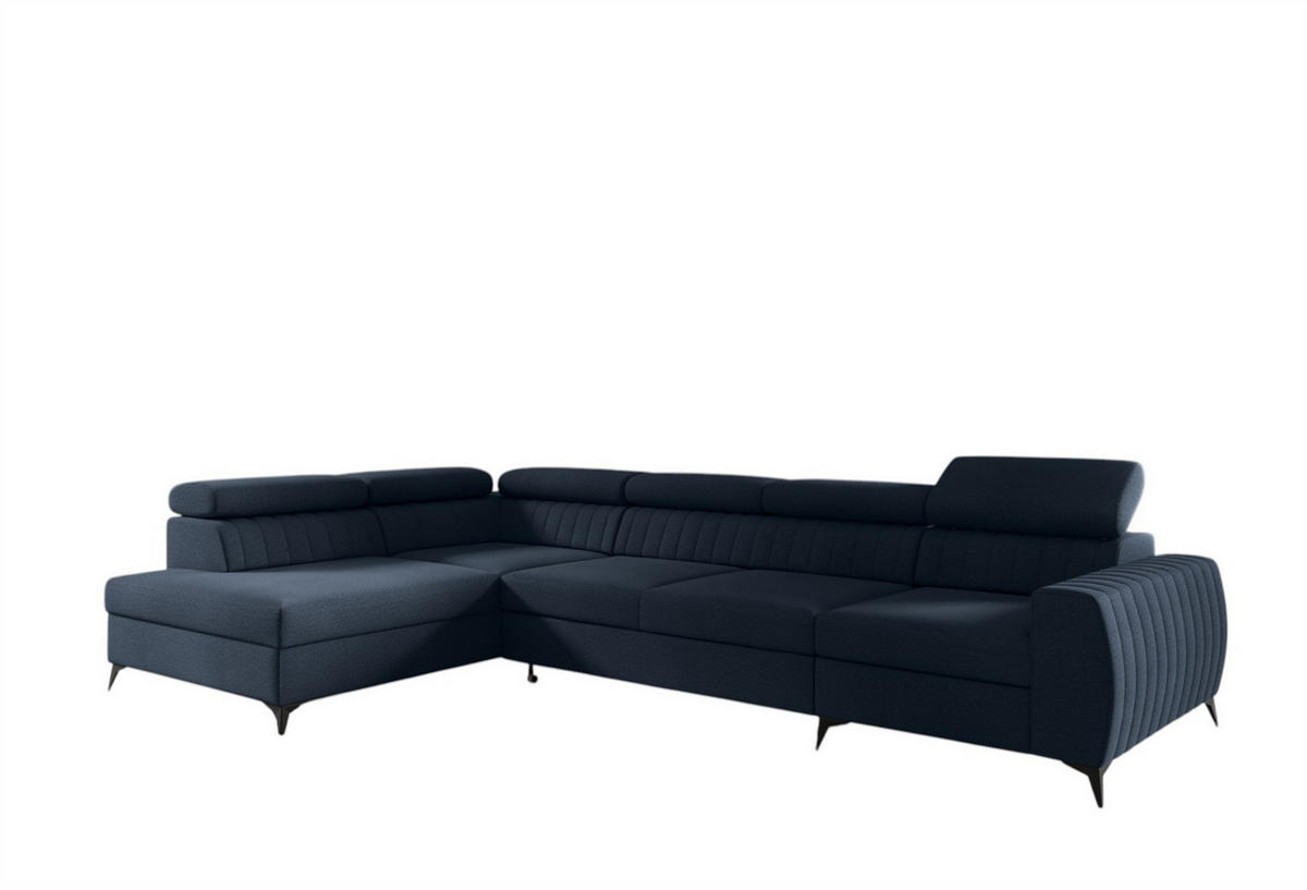 ECKSOFA Toronto Xl - Blau, Holzwerkstoff/Textil (340/200cm) - Fun Möbel