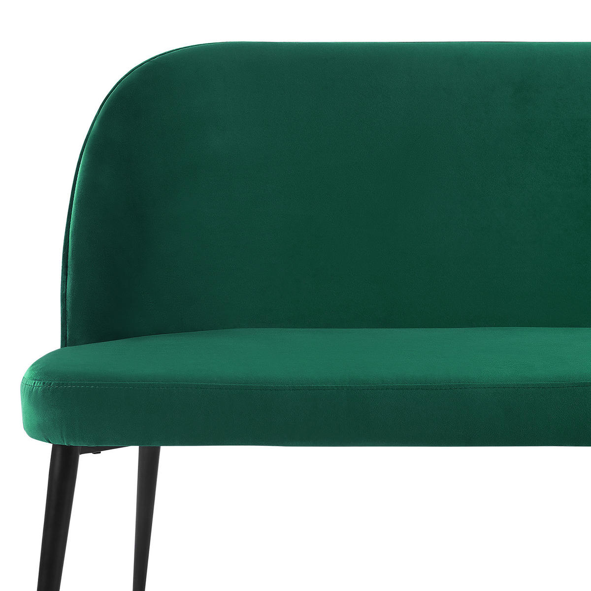 2-SITZER-KÜCHENSOFA Samtstoff Dunkelgrün Osby - Dunkelgrün, Textil (130/85/49cm) - Beliani