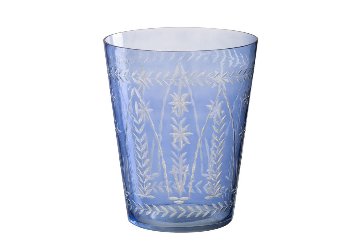 VASE TARIFA - Glas - Blau - Ø 19 cm - Blau, Glas (19/23cm) - J-Line
