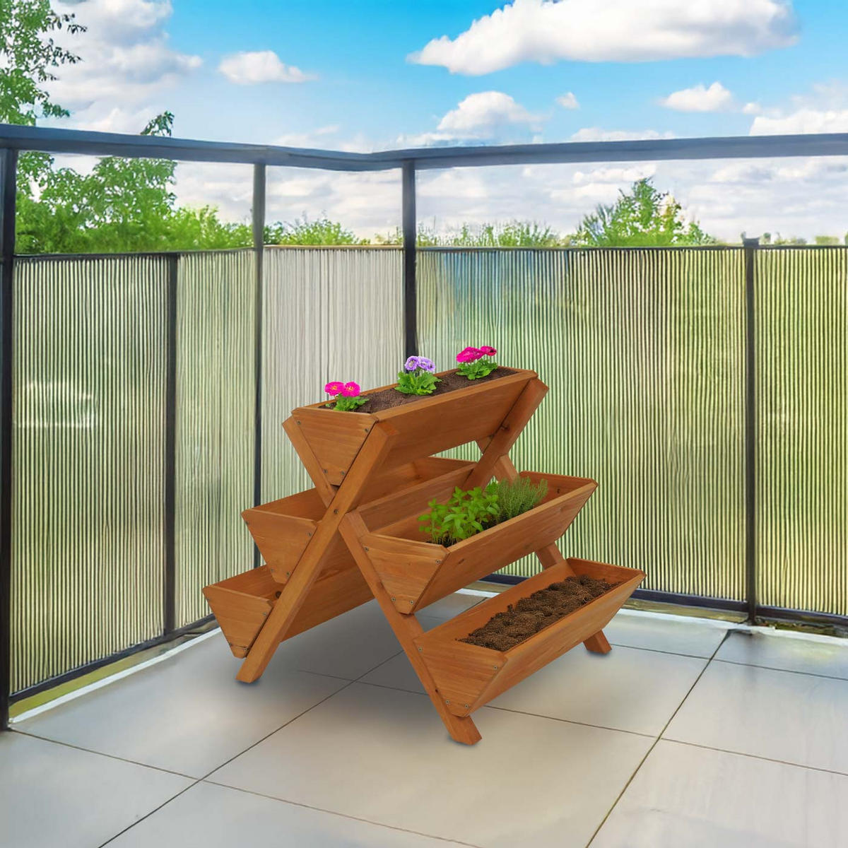 ROZSTUPNÍ SCHODY Hnědé - hnědá, dřevo (56/56/70cm) - MCW