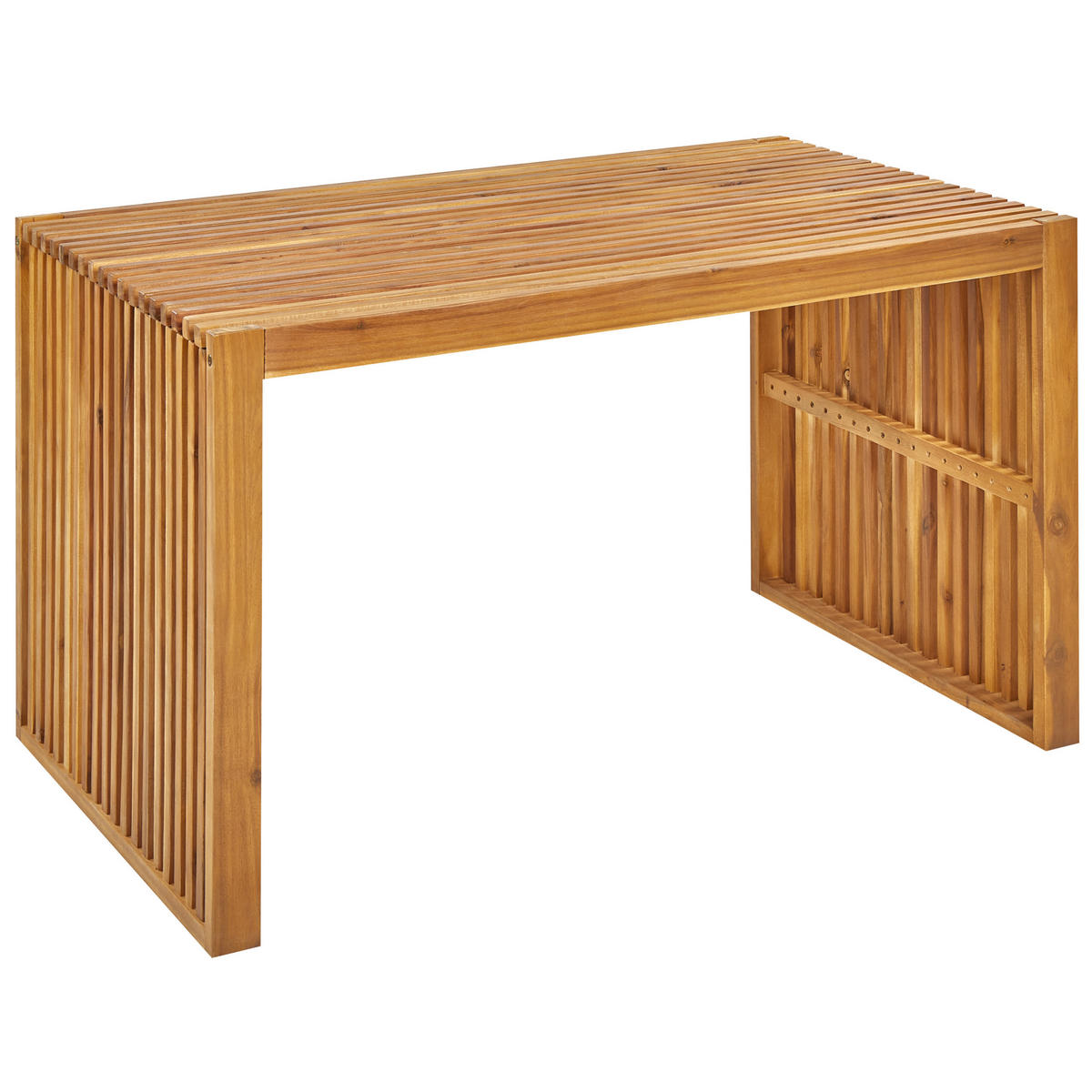 GARTENMÖBEL SET 4-Sitzer Akazienholz hellbraun 3-teilig Bellano - Hellbraun, Holz - Beliani
