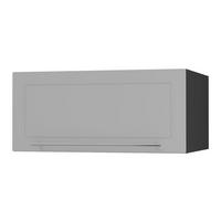 KLAPPHÄNGESCHRANK Kvantum W6B/80 Dust Grey Matt / Schwarz Matt 80 / 59 / 36cm - Schwarz/Grau, Holz/Holzwerkstoff (80/36/59cm) - Feldmann-Wohnen