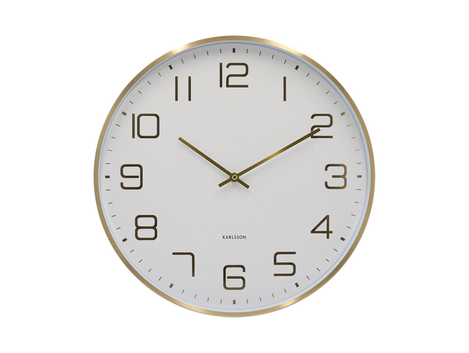 WANDUHR Elegance Glow Ø 40 cm - Weiß, Metall (40/40/4.2cm) - Karlsson