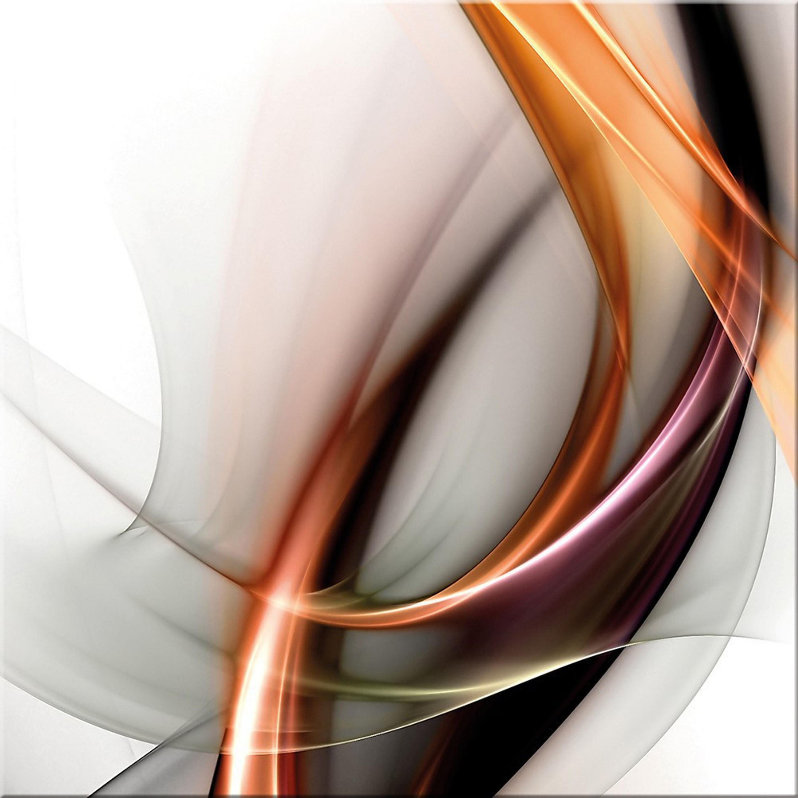 GLASBILD 30×30 cm abstrakt - Orange, Glas (30/30cm) - artissimo