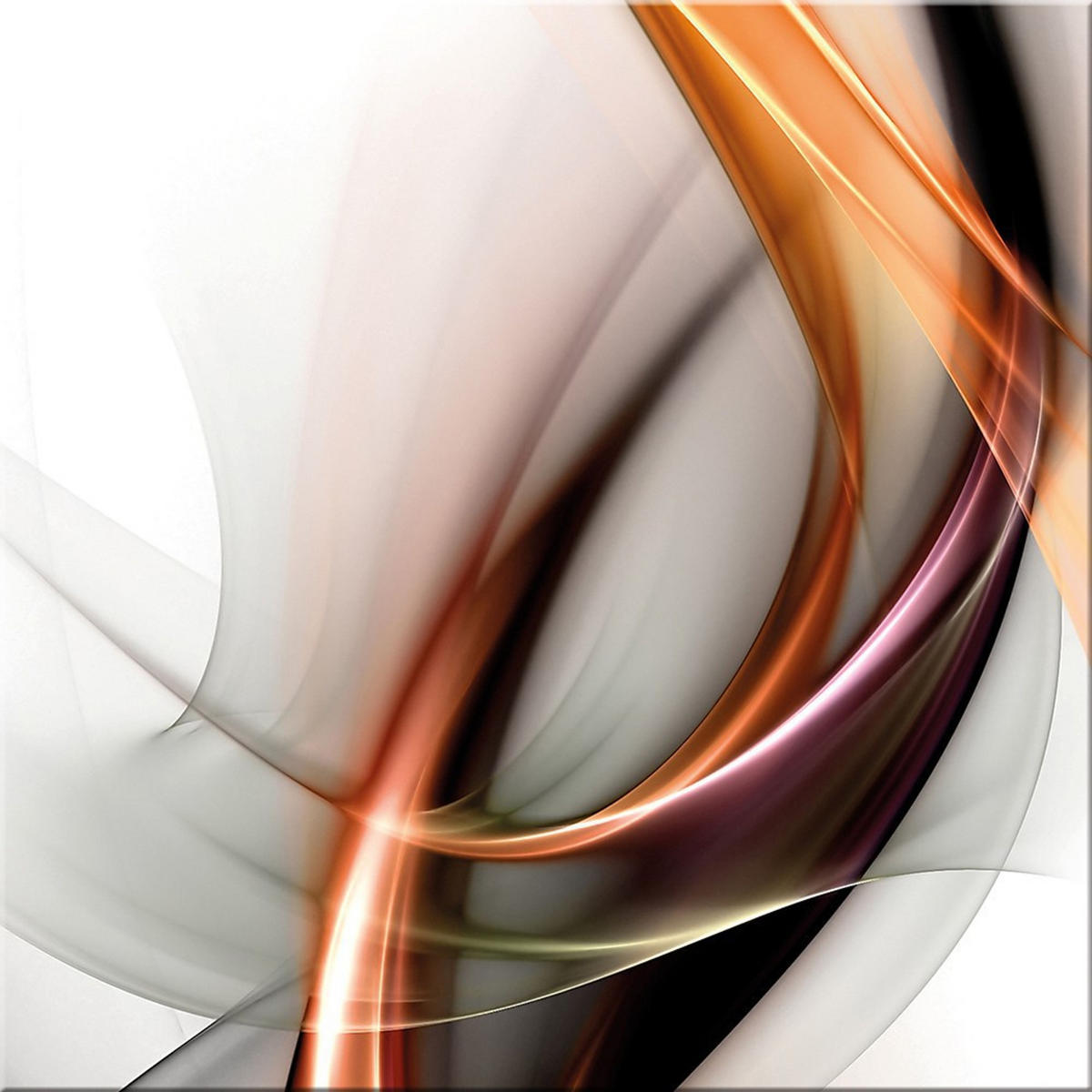 GLASBILD 30×30 cm abstrakt - Orange, Glas (30/30cm) - artissimo