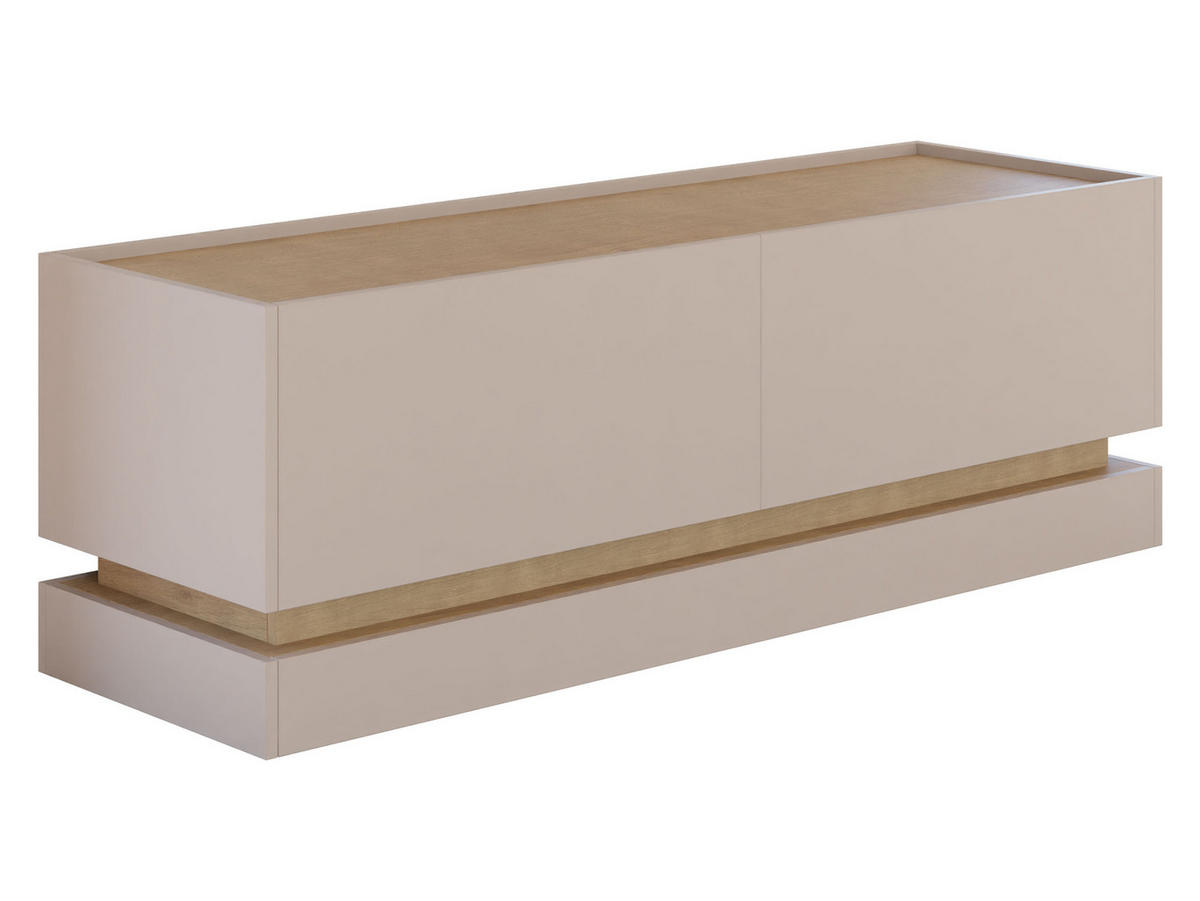 TV-LOWBOARD Zarpant 150 2K - Sandfarben/Eichefarben, Holzwerkstoff (150/47/37cm) - MIRJAN24