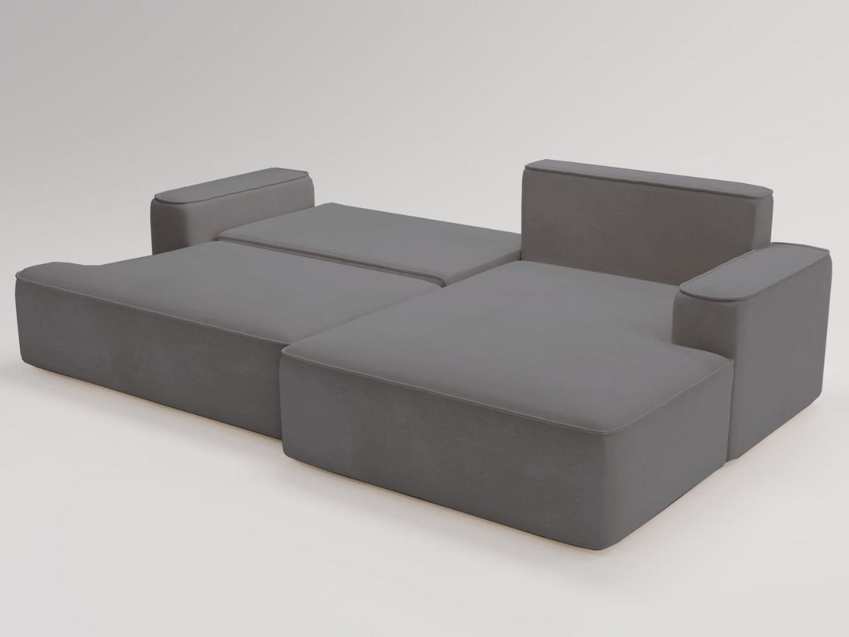 ECKSOFA California Grau Rechts - Grau, Holz/Textil (270/165cm) - Graingold