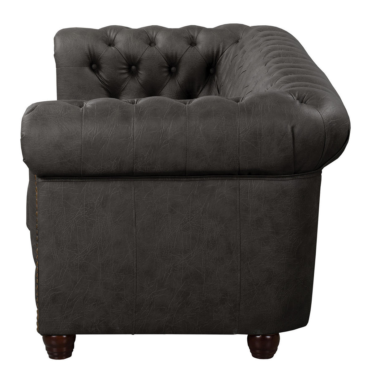 3-SITZER SOFA - Schwarz, Kunststoff (203/72/86cm) - home24
