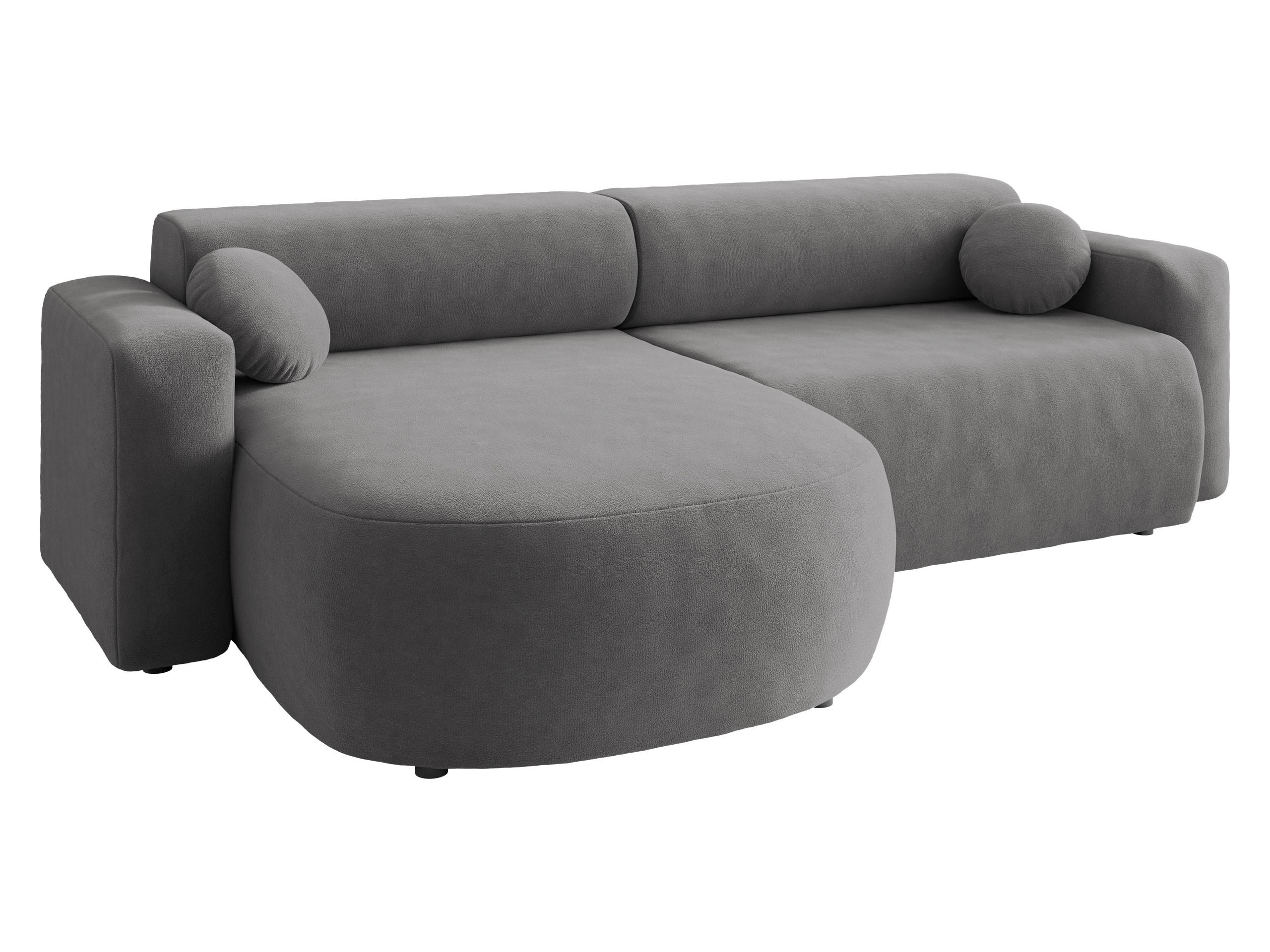 ECKSOFA Nicelo - Schwarz/Grau, Holz/Kunststoff (252/150cm) - MIRJAN24
