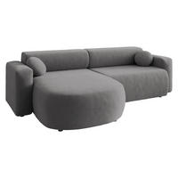 ECKSOFA Nicelo - Schwarz/Grau, Holz/Kunststoff (252/150cm) - MIRJAN24