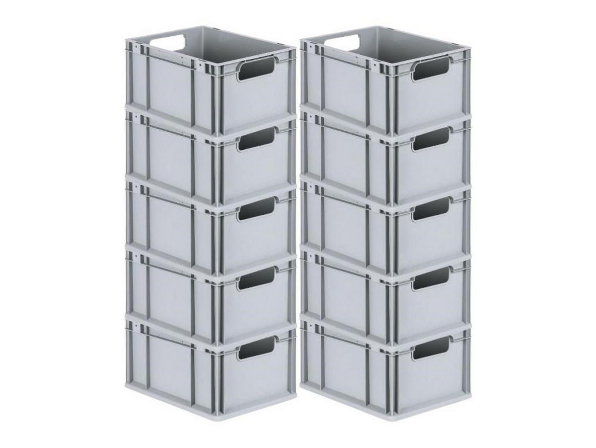 EUROBOX Nextgen Economy Griffe Offen 22x30x40cm 20 Liter - Grau, Kunststoff (30/22/40cm) - PROREGAL