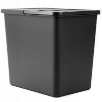 ABFALLBEHÄLTER, 23L, Schwarz - Schwarz, Kunststoff (27/32cm) - KADAX