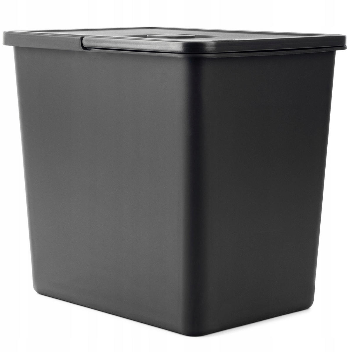 ABFALLBEHÄLTER, 23L, Schwarz - Schwarz, Kunststoff (27/32cm) - KADAX