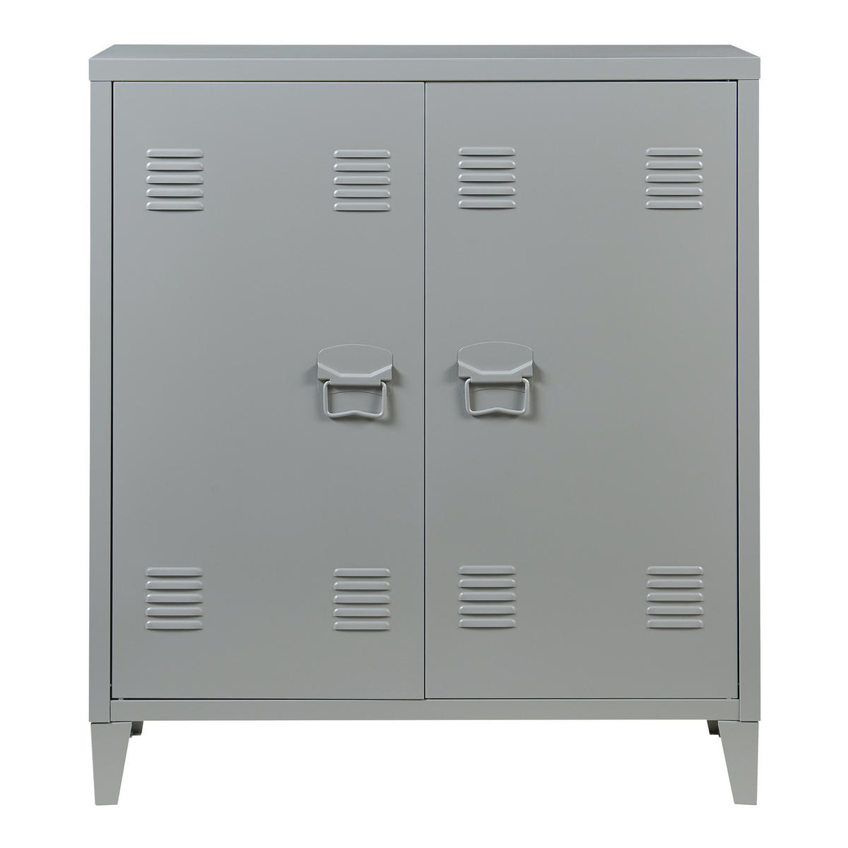 METALLSCHRANK Oripää - Dunkelgrau, Metall (80/90/33cm) - [en.casa]