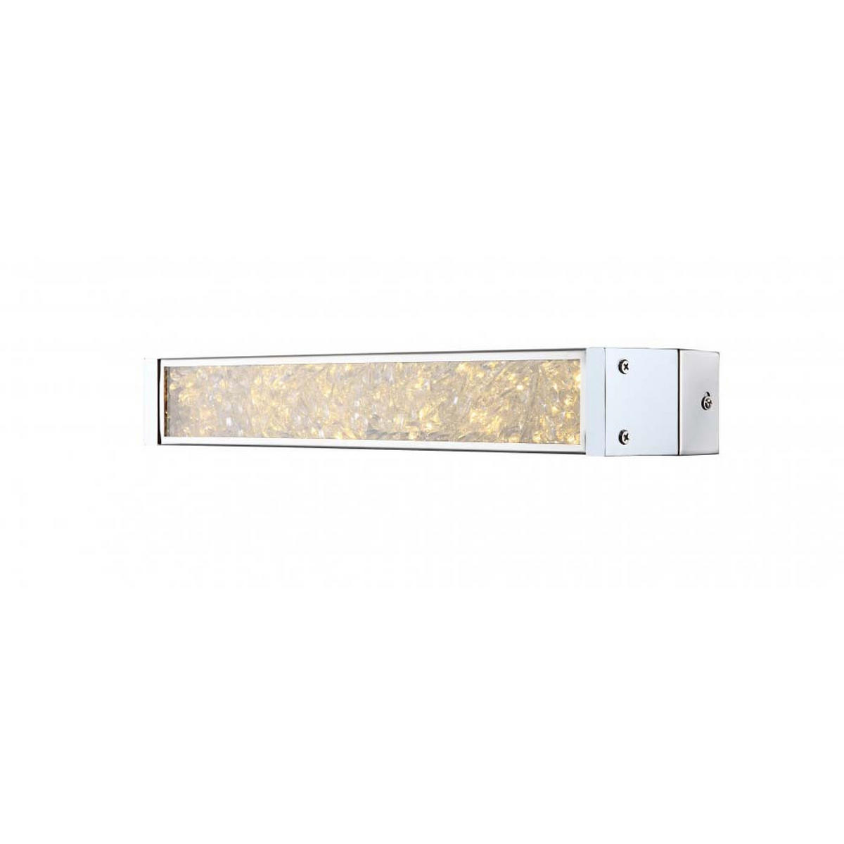 LED WANDLEUCHTE Metall Glas Silber Kristalloptik - Silberfarben, Glas (6/9.5/43cm) - Globo Lighting
