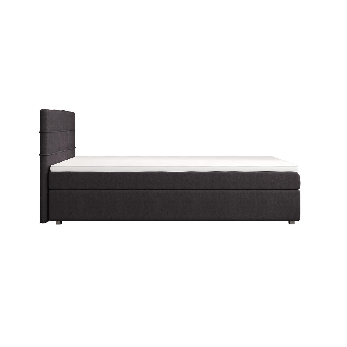BOXBETT FADO 1 100x200, mit Matratze H3 und Topper, Cosmic 97 - Grau, Holz/Kunststoff (100/200cm) - Bedante