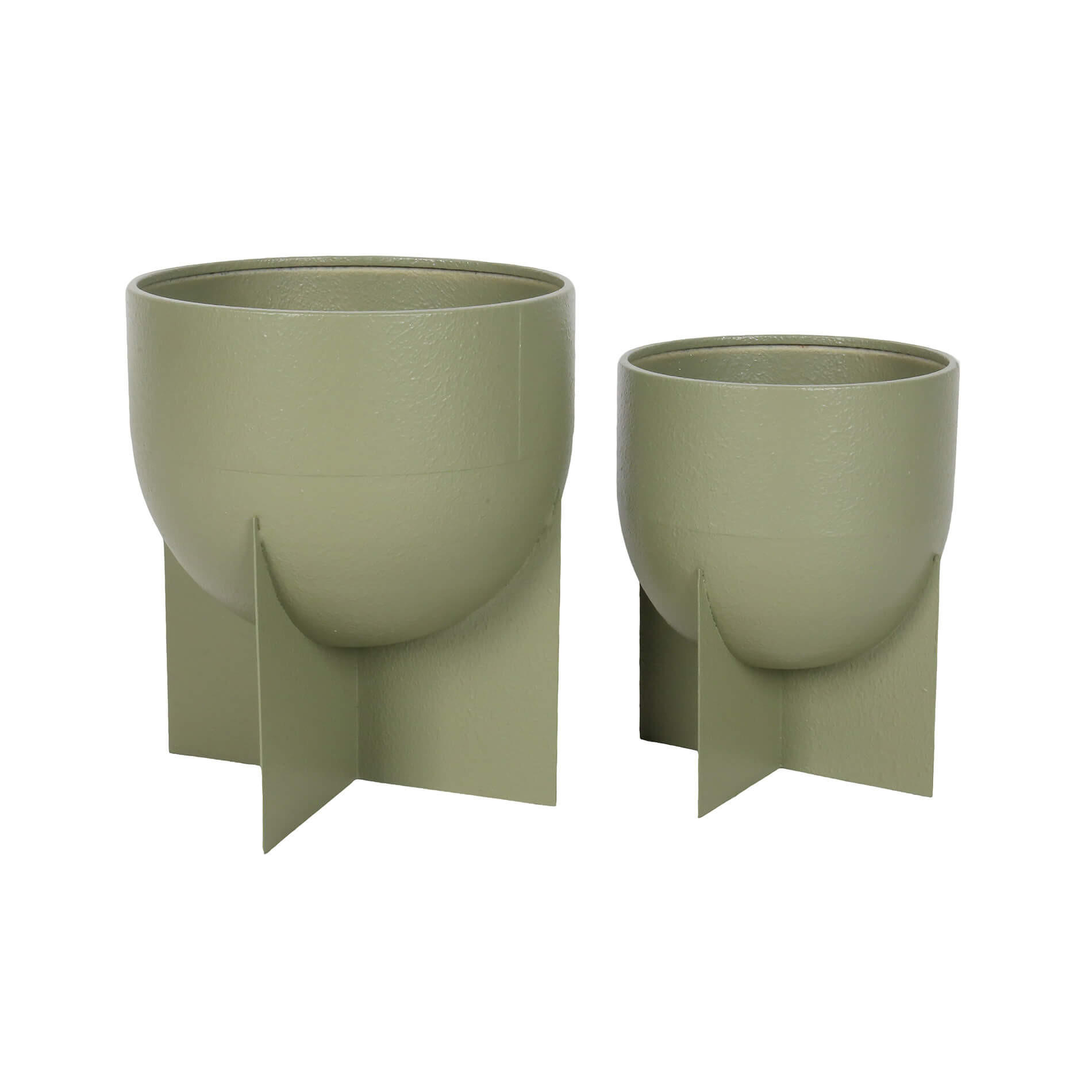 PFLANZENTOPF Grün 30/25/25 2er-Set - Grün, Metall (30cm) - Mobili Rebecca