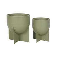 PFLANZENTOPF Grün 30/25/25 2er-Set - Grün, Metall (30cm) - Mobili Rebecca