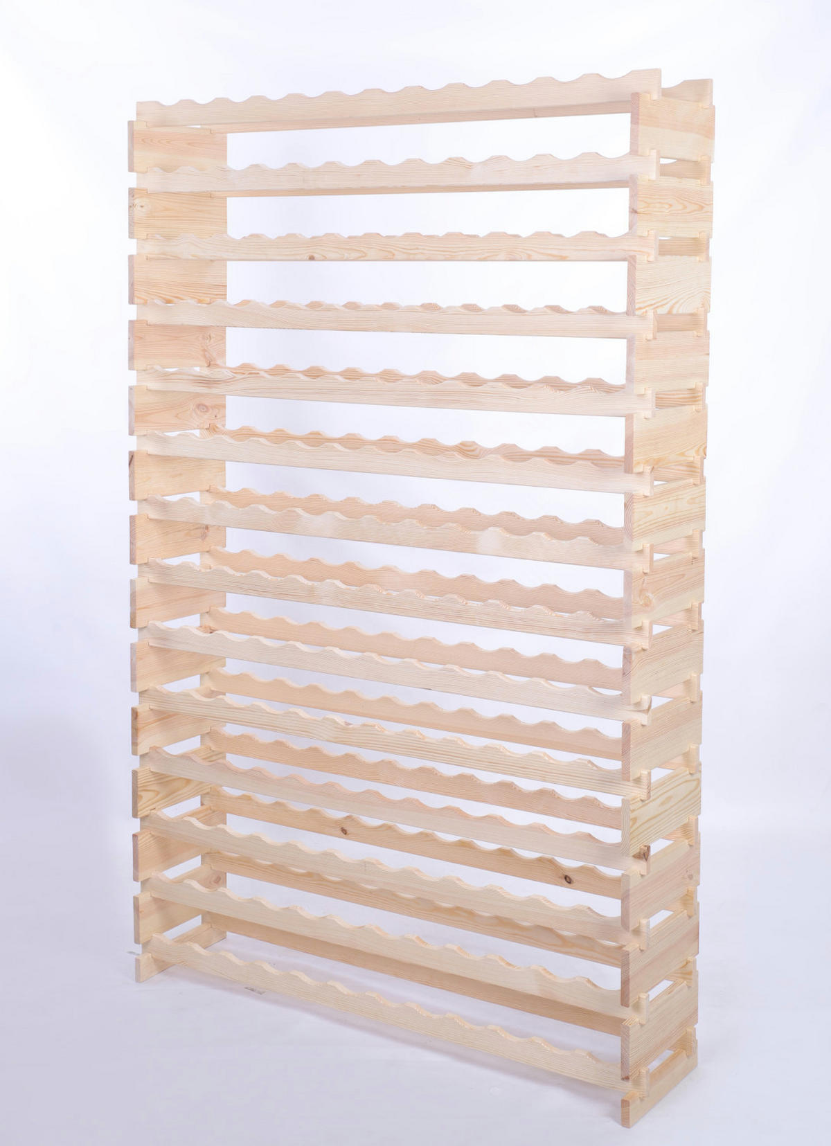 WEINREGAL VINOTECA FLEX PRO HxBxT 191x123x28cm 168 Flaschen auf 14 Ebenen Natur unbehandelt - Naturfarben, Holz (123/191/28cm) - PROREGAL