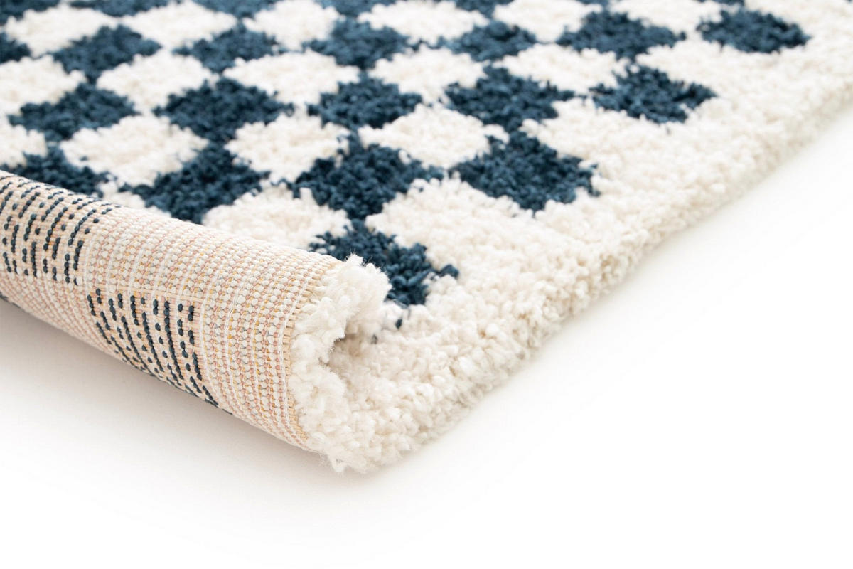 TEPPICH weich komfortabel Hochflor blau - Blau, Textil (80/150cm) - AFK Living