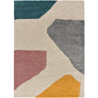 HOCHFLORTEPPICH Mehrfarbig Ulai 80/150 cm - Multicolor/Weiß, Naturmaterialien/Textil (80/150cm) - Atticgo