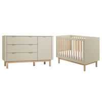SOBA ZA BEBE 2-dijelniMiloo Šampanjac - bež, drvni materijal (123.5/87.5/66cm) - Petits-meubles