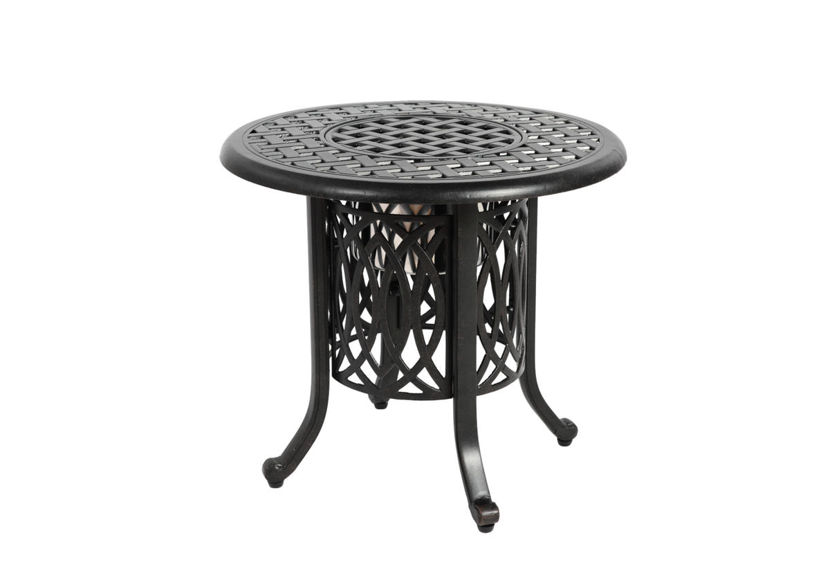BEISTELLTISCH 55/55/49 cm bronze aus Aluminium mit Eiseimer - Bronzefarben, Metall (55/55/49cm) - OKWISH