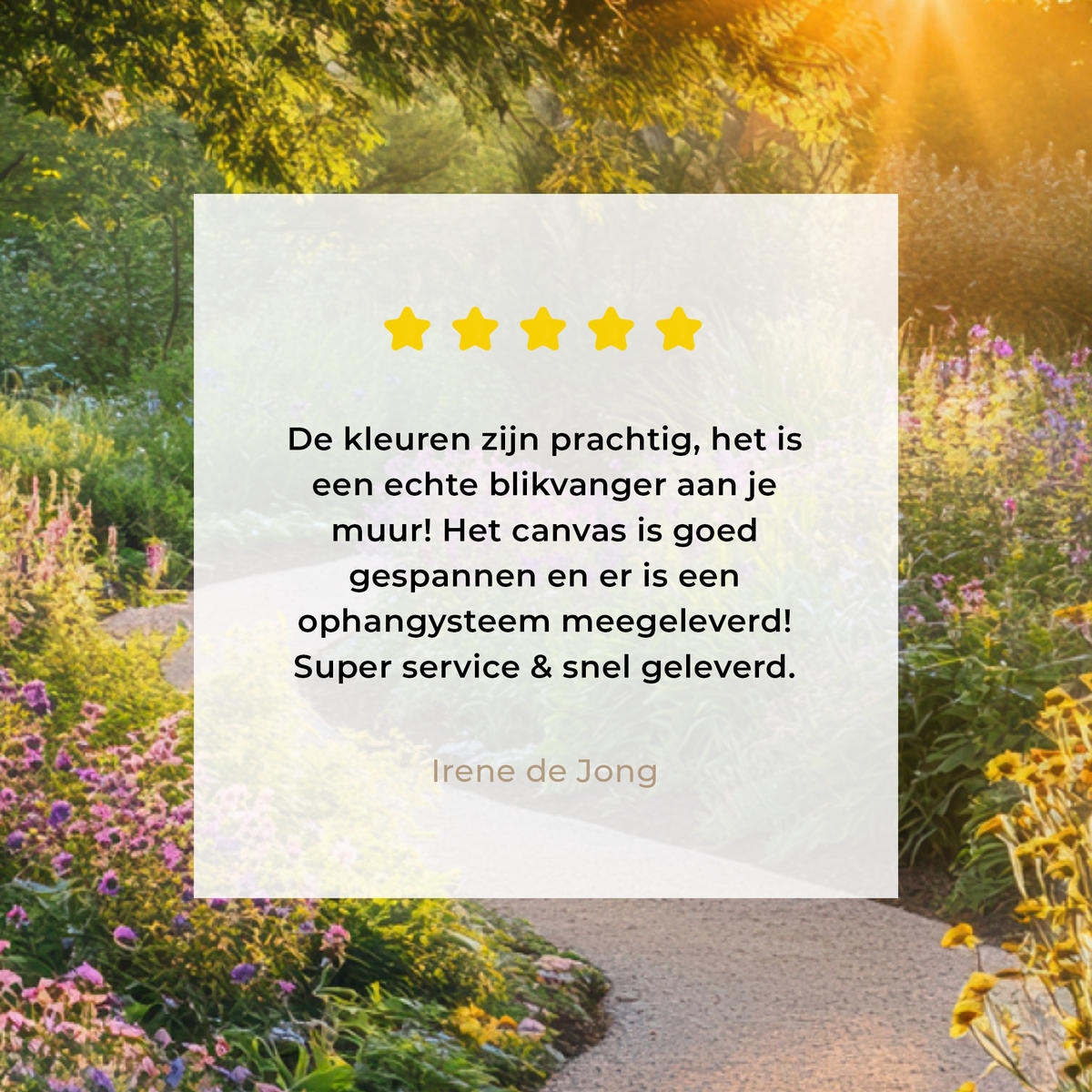 LEINWANDBILD Aussicht - Blumen - Natur - Sonne - Weg 40x30 cm - Hellgelb, Textil (40/30cm) - MuchoWow