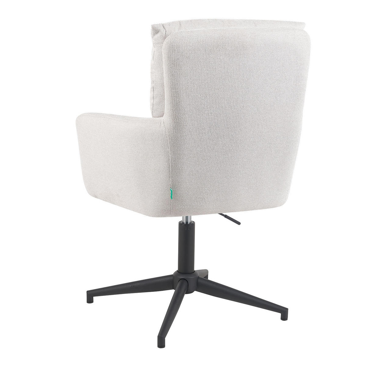BÜROSTUHL Mika-Romy - Creme/Schwarz, Textil/Metall (59/91/66cm) - DUBI Möbel