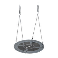 NESTSCHAUKEL Grau 100 cm - Multicolor, Kunststoff/Metall (100/150/100cm) - Relaxdays