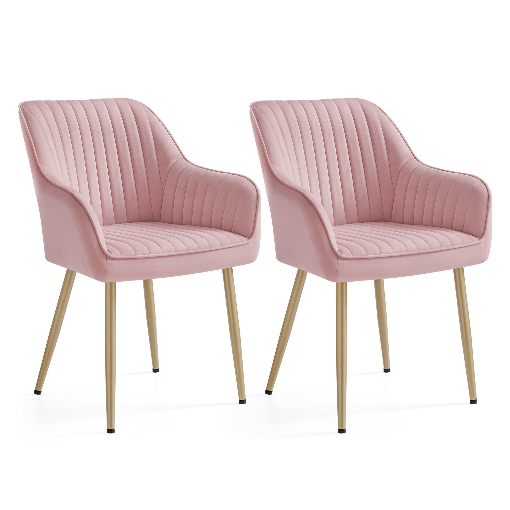 ESSZIMMERSTUHL Maggie - Hellrosa, Textil (60/84/60cm) - SONGMICS