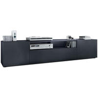 LOWBOARD Mogan Fronten in Schwarz matt - Schwarz, Holzwerkstoff (181/39/35cm) - Vladon