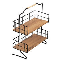 TISCHREGAL Sallingsund - Schwarz/Braun, Holzwerkstoff/Metall (32/41.5/15cm) - [en.casa]