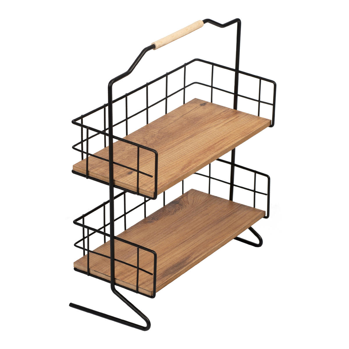 TISCHREGAL Sallingsund - Schwarz/Braun, Holzwerkstoff/Metall (32/41.5/15cm) - [en.casa]