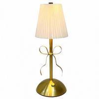 TISCHLEUCHTE Gold Knoten Leinen-Schirm Bohème Stil - Weiß, Metall (10/30/10cm) - Weltevree
