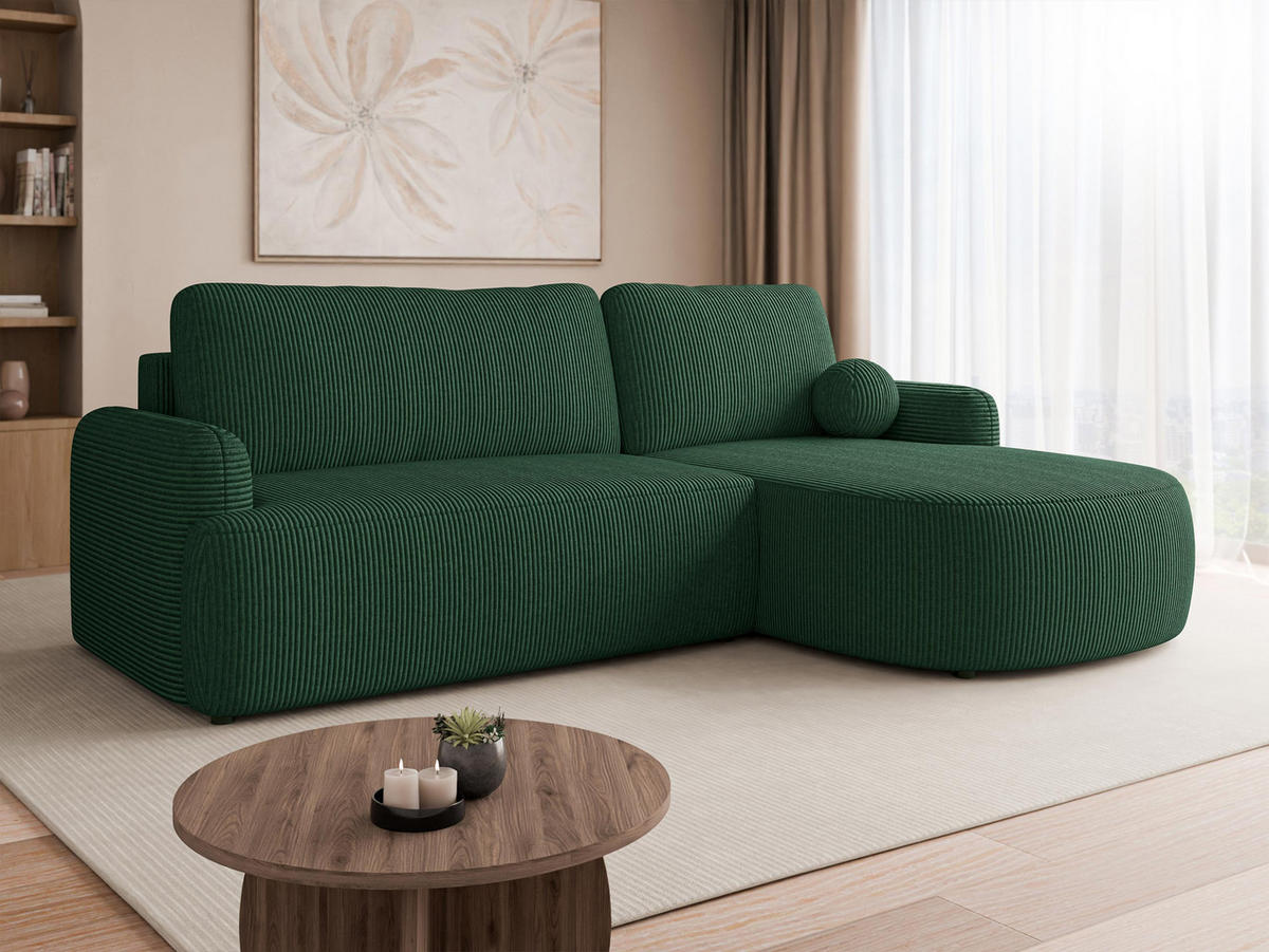 COLTAR Loridu Reiat, Dreapta - verde închis/negru, material plastic/material textil (174/250cm) - MIRJAN24